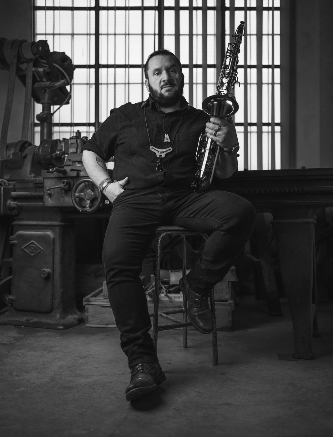 Ritratto di Stefano Bedetti, bianco e nero